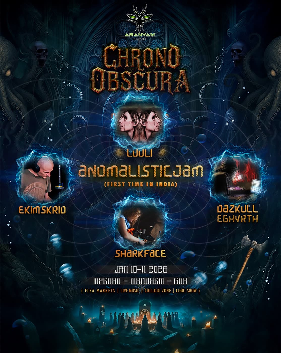 Chrono Obscura flyer — Anomalistic Jam first time in India